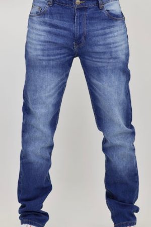 Men’s Blue Wash Straight Leg Jeans