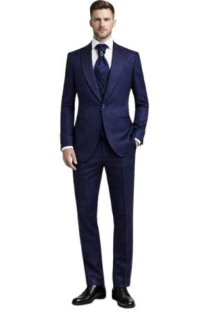 Duante Men’s Three-Piece Suit + Bow tie and Tie