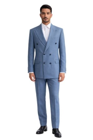 Edger's Men's Double Breasted Two-Piece Suit
