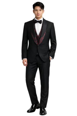 Oxiums  Men’s Three-Piece Suit + Bow tie