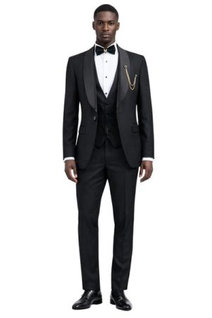 Oxiums  Men’s Three-Piece Suit + Bow tie