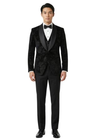 Oxiums  Men’s Three-Piece Suit + Bow tie