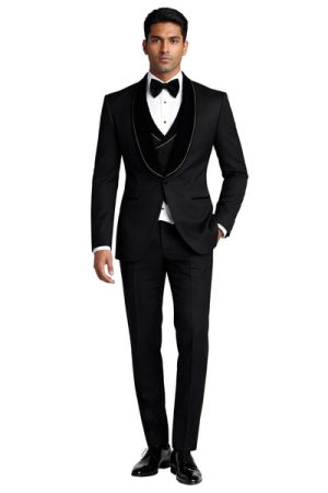 Oxiums  Men’s Three-Piece Suit + Bow tie