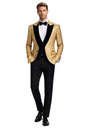 Oxiums  Men’s Three-Piece Suit + Bow tie