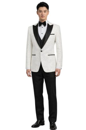 Oxiums  Men’s Three-Piece Suit + Bow tie