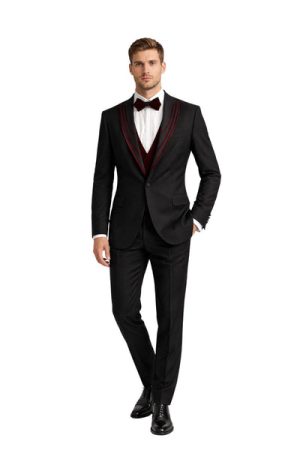 Oxiums  Men’s Three-Piece Suit + Bow tie