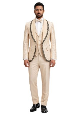 Oxiums  Men’s Three-Piece Suit + Bow tie