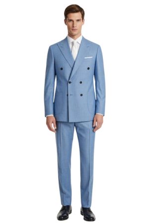 Oxiums  Men’s Two-Piece Double Breasted Suit