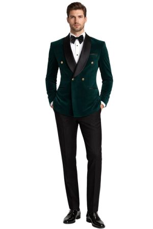 Oxiums  Mens's Double Breasted Two-Piece Suit