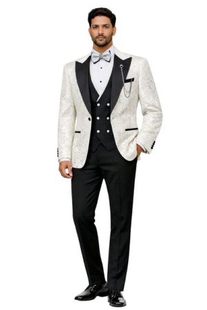 Oxiums  Men’s Three-Piece Suit +Bow tie
