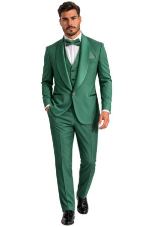 Masculini Men’s Three- Piece Suit + Bow tie