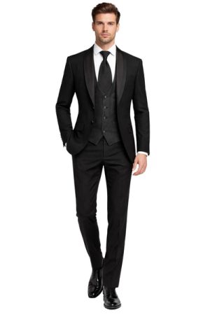 Masculini Men’s Three-Piece Suit + Tie