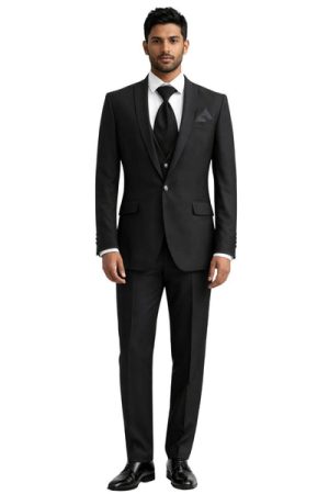 Musculin Men’s Three-Piece Suit + Tie