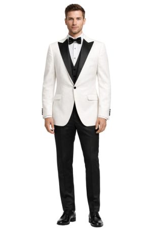 Oxiums Men’s Three-Piece Suit + Bow tie