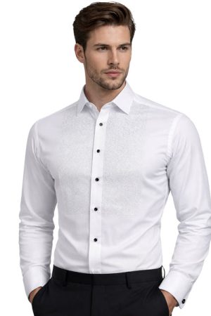 Oxiums Men’s Rhinestone Dress Shirt