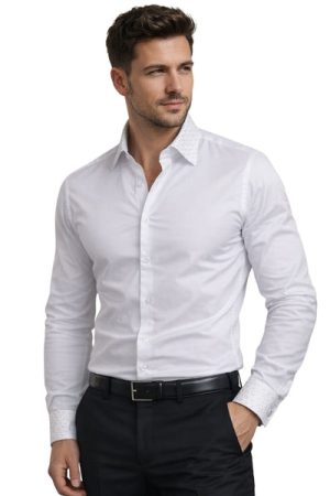 Oxiums Men’s Rhinestone Dress Shirt