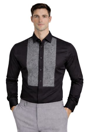 Oxiums Men’s Rhinestone Dress Shirt